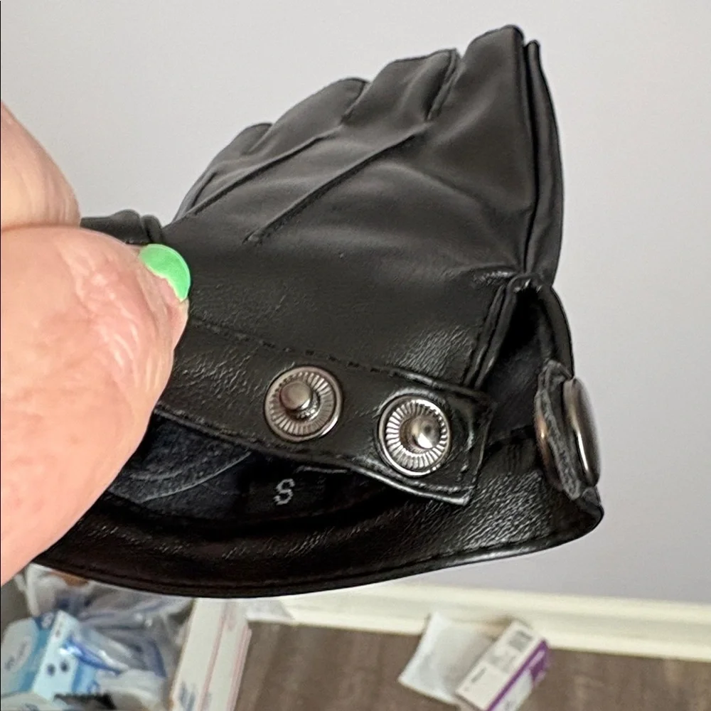 Kemimoto Faux Leather Black Fingerless Driving Gloves size S
